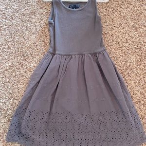 GAP Kids Gray Eyelet Dress Size M (8)